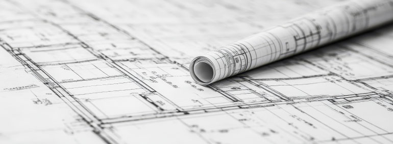 Architectural floor plan with detailed annotations and specifications.